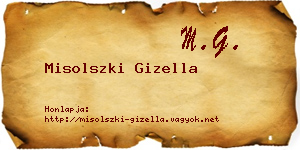 Misolszki Gizella névjegykártya